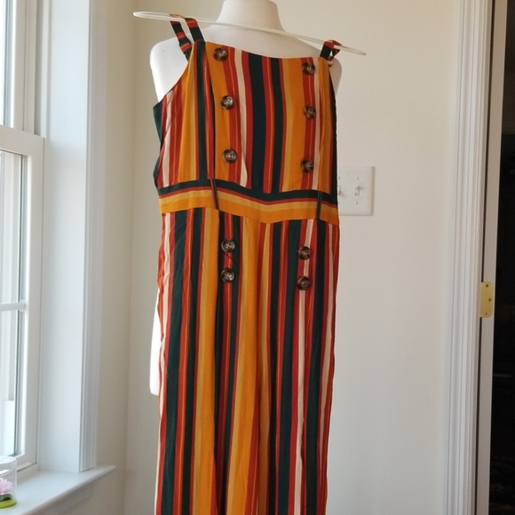 COCO & JAMISON Striped Split Wide Leg Jumpsuit - Picture 5 of 9